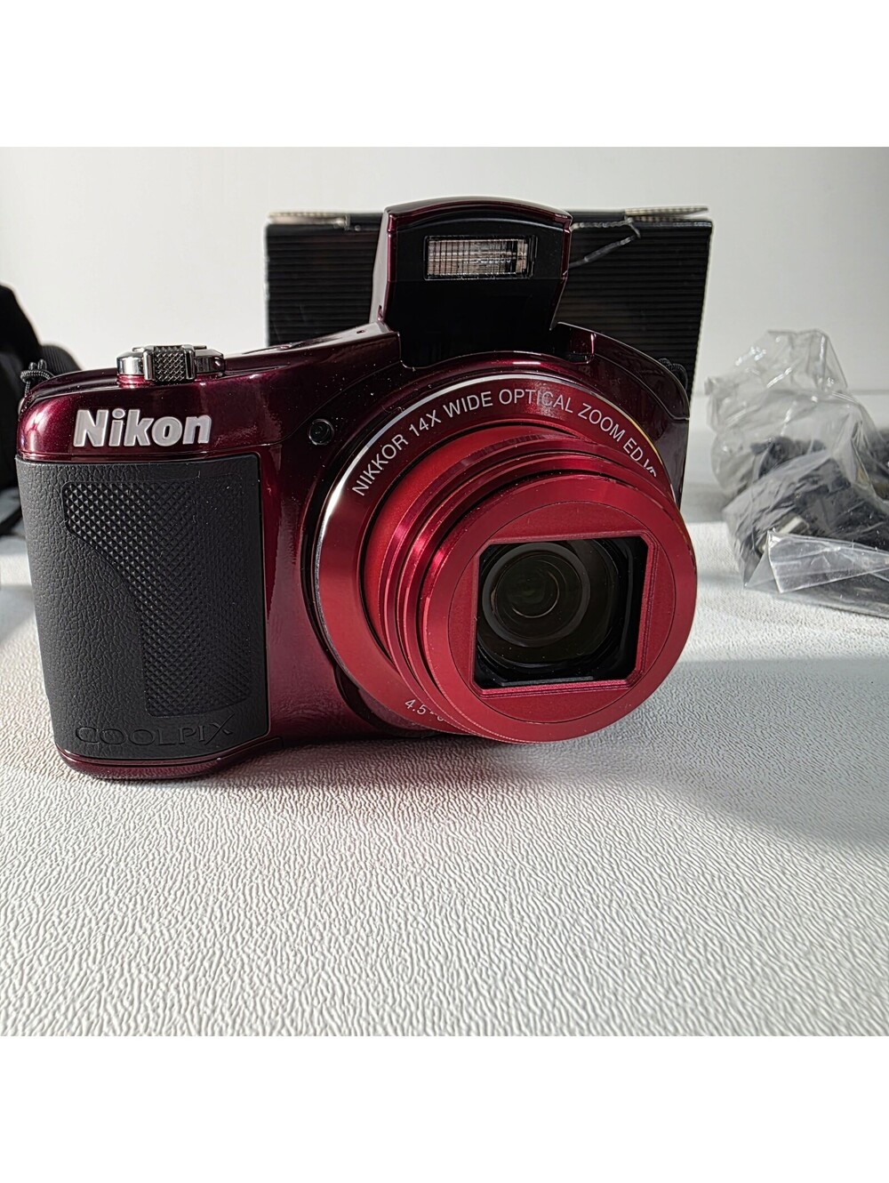 Nikon Coolpix L610 Digital Camera 16MP Digital Camera 14x Zoom Red Box SD Card